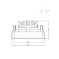 ART-FL-DOT LED светильник встраиваемый поворотный Downlight   -  Встраиваемые светильники 